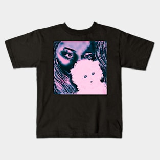 Cat in the pink Kids T-Shirt